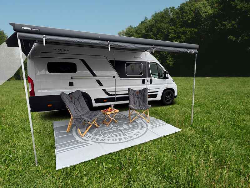 Sunblocker SAONA 330, Front, Gittergewebe (Mesh+PVC), 330x190cm, grau