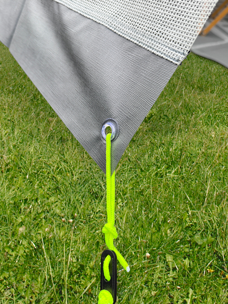 Sunblocker SAONA 330, Front, Gittergewebe (Mesh+PVC), 330x190cm, grau