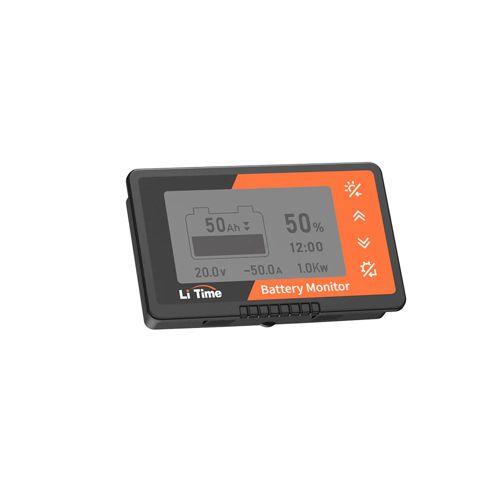 Батериен монитор LiTime 500A с LCD дисплей и шунт