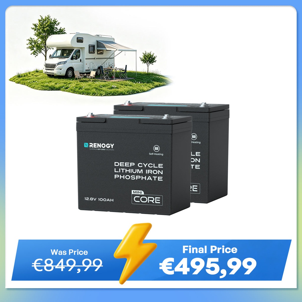 LiFePO4 акумулатор Renogy DuoHeat Core Mini 12V 100Ah