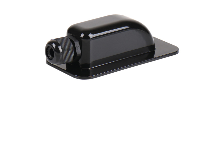 Покривен вход за соларен кабел — единичен, черен