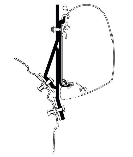 Thule Adapter für TO 3200 - VW T4, 2 Stk.