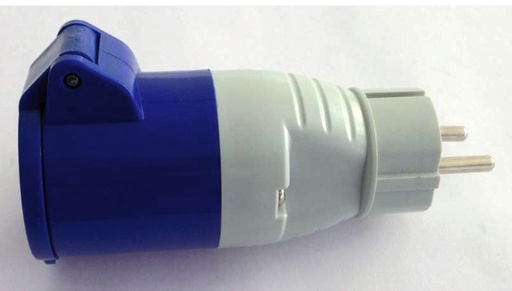 CEE - шуко адаптер, удароустоичив, къс