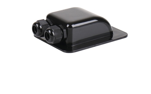 Покривен вход за соларен кабел — двоен, черен