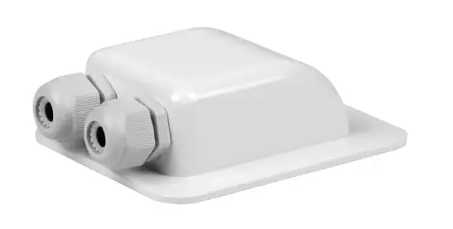 Покривен вход за соларен кабел — двоен, бял