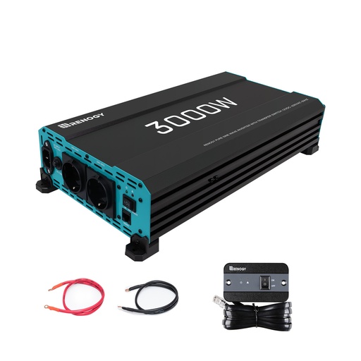 Renogy 12V 3000W инвертор с чиста синусоида и превключвател，230Vac, 50Hz
